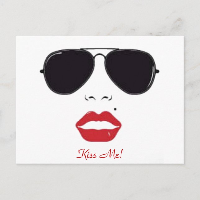 Carte Postale Art Kiss Me Abstrait (Devant)