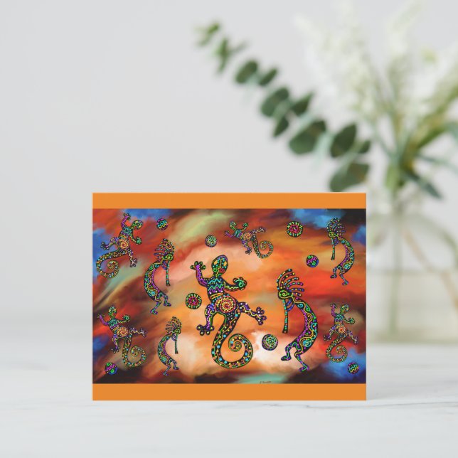 Carte Postale Art Kokopelli (Debout devant)