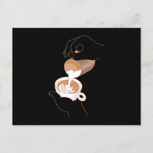 Carte Postale Art latte
