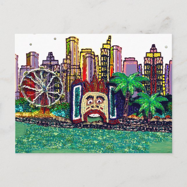 Carte postale Art Luna Fun Park Sydney Australie (Devant)