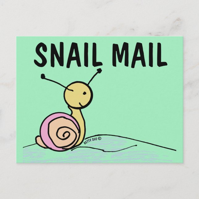 CARTE POSTALE ART MAIL ESCARGOT (Devant)