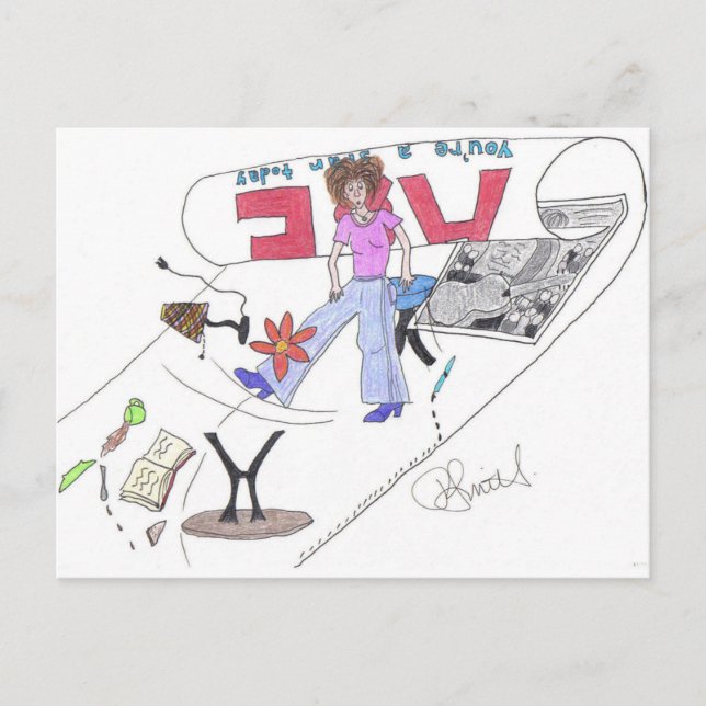 Carte postale Art — "Mais vous êtes une étoile !" (Devant)