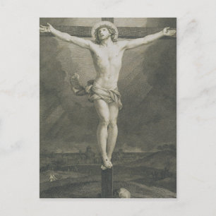 Carte Postale Art minimaliste de la Crucifixion Monomatique