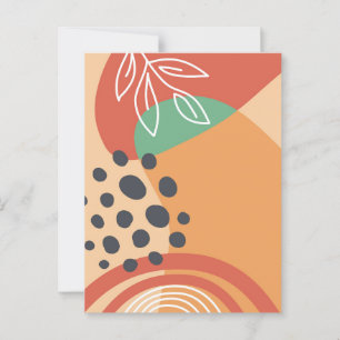 Carte Postale Art moderne biologique Abstrait