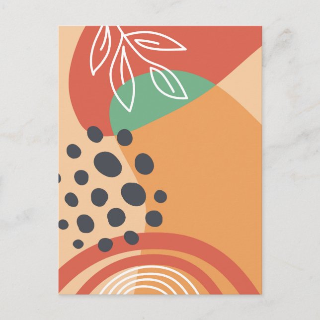 Carte Postale Art moderne biologique Abstrait (Devant)