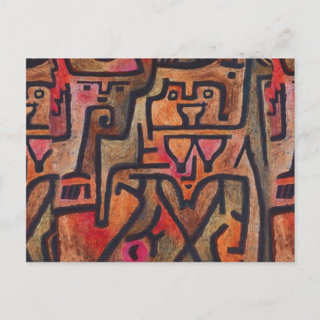 Carte Postale Art Moderne Expressionniste Abstrait de Forêt de K (Devant)