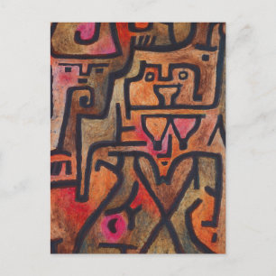Carte Postale Art Moderne Expressionniste Abstrait de Forêt de K