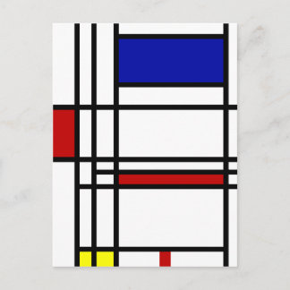 Carte Postale Art Moderne Mondrian