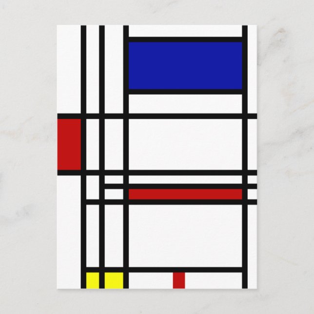 Carte Postale Art Moderne Mondrian (Devant)