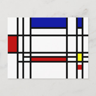 Carte Postale Art Moderne Mondrian