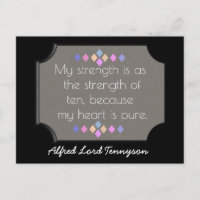 Carte postale Art - Mon coeur est pur - citation T