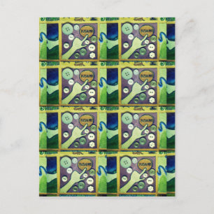 Carte Postale Art Mosaïque Contemporain - Un Joueur