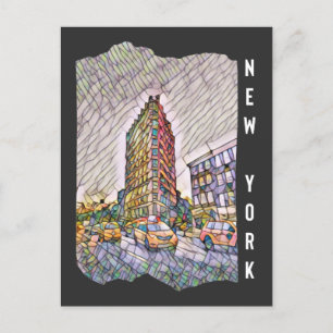 Carte Postale Art Mosaïque esthétique de New York