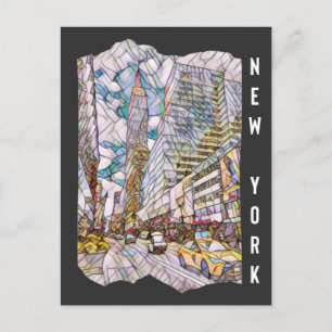 Carte Postale Art Mosaïque esthétique de New York