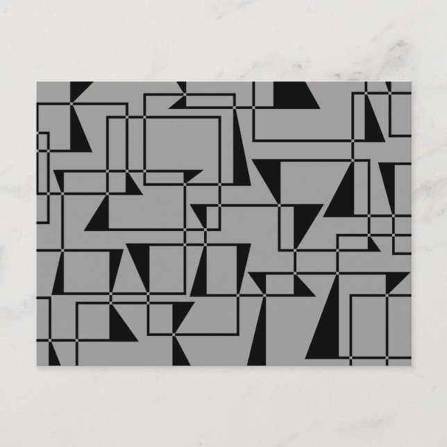 Carte Postale Art motif géométrique cool moderne, urbain, audaci (Devant)