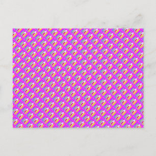 Carte Postale Art motif ovale dans des couleurs mélangées modern