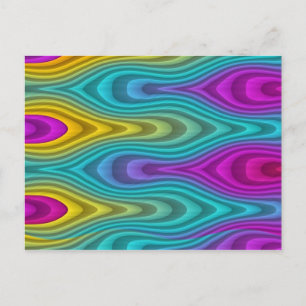 Carte Postale ART motif - rayures 3D couleur 19