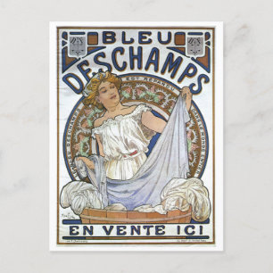 Carte Postale Art Mucha, Art Nouveau, Vintage