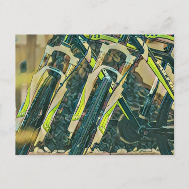 Carte Postale Art mural de vélo cool (Devant)