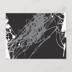 Carte Postale Art noir et blanc abstrait