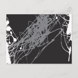Carte Postale Art noir et blanc abstrait