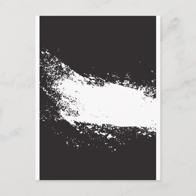 Carte Postale art noir et blanc abstrait vo3 (Devant)