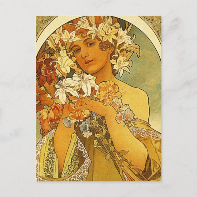 Carte postale Art Nouveau Alphonse Mucha (Devant)