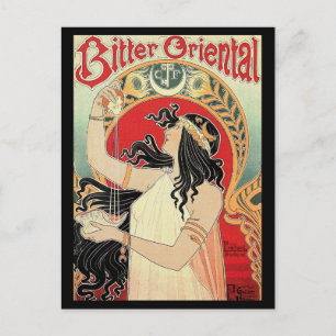 Carte postale Art Nouveau : "Bitter Oriental"