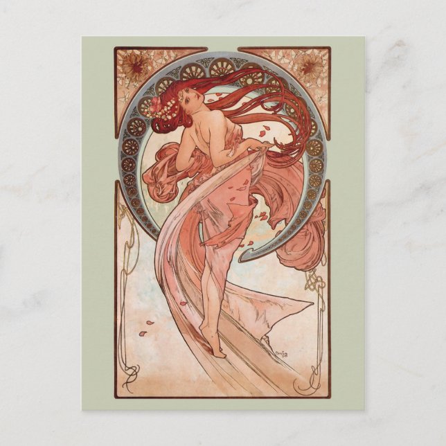 Carte Postale Art Nouveau - Danse (Devant)