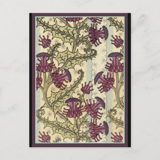 Carte Postale Art Nouveau Fleur de chardon