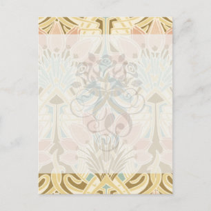 Carte Postale art nouveau nature motif floral art