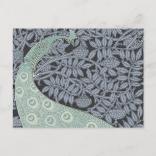 Carte Postale Art Nouveau Peacock Classic Vintage Bird