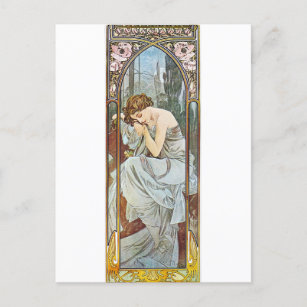 Carte postale Art Nouveau Renaissance Peinture Fem
