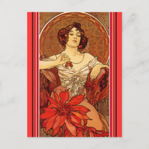 Carte Postale Art Nouveau ~ "Ruby - Les Pierres Précieuses"