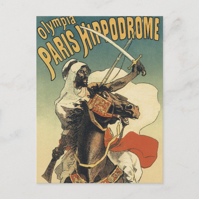 Carte Postale Art Nouveau vintage, Arabes du désert du Sahara (Devant)