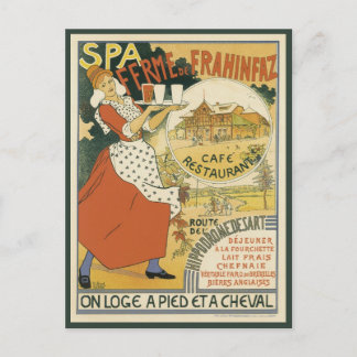 Carte Postale Art nouveau vintage, bar à bière Restaurant et caf