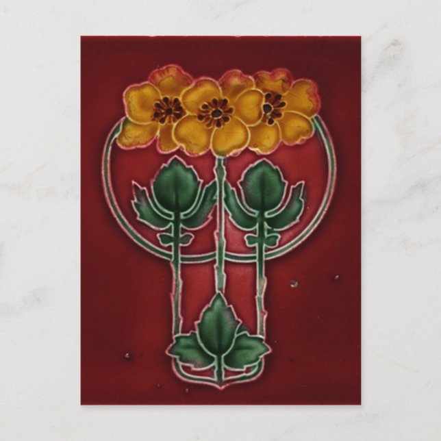 Carte postale Art Nouveau Vintage Design (Devant)