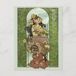 Carte Postale Art Nouveau vintage Mai Femme par Gaspar Camps