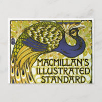 Art nouveau vintage, plume de paon de Macmillan