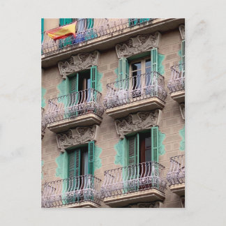 Carte Postale Art Nouveau Windows - Barcelone, Espagne