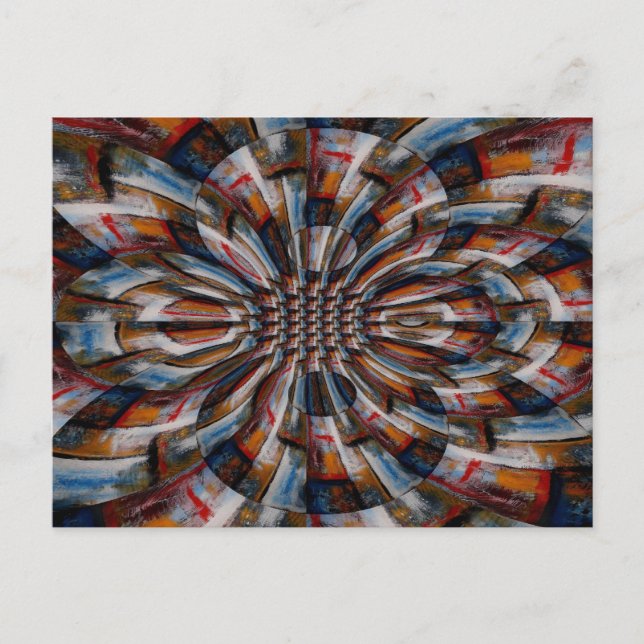 Carte Postale Art numérique Abstrait fractal (Devant)