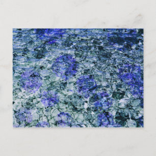 Carte Postale Art numérique d'aquarelle bleue arrière - plan abs