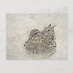 Carte Postale Art numérique de canard