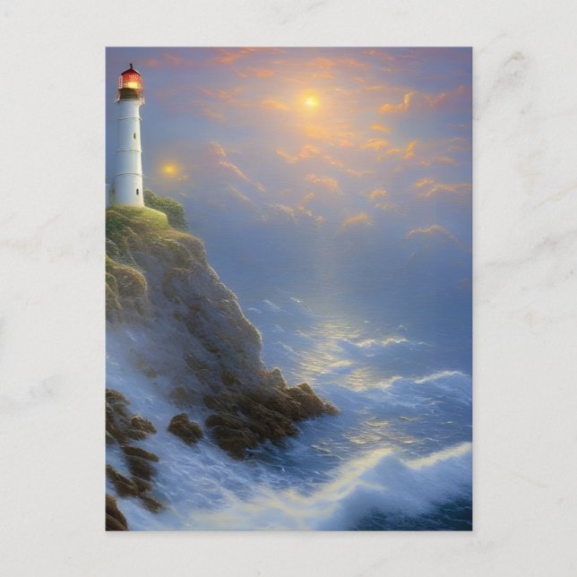 Carte Postale Art numérique du phare de Cliff (Devant)