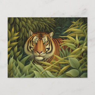 Carte Postale Art numérique tigre du Bengale