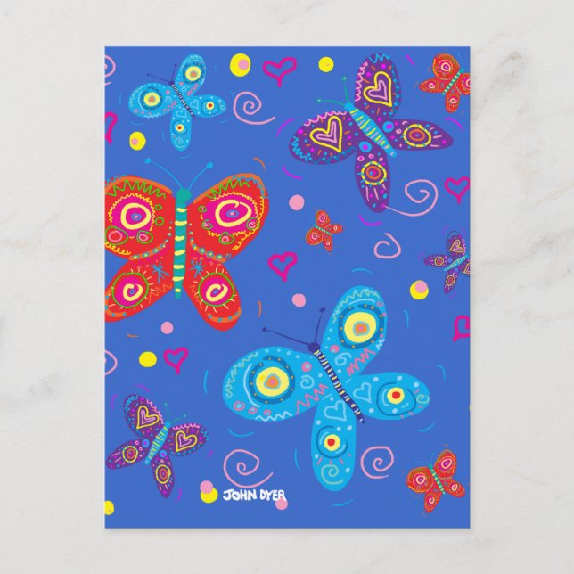 Carte postale Art : Papillons (Devant)