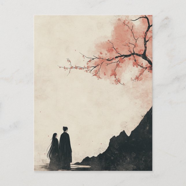 Carte Postale Art Peinture Laver Encre (Devant)