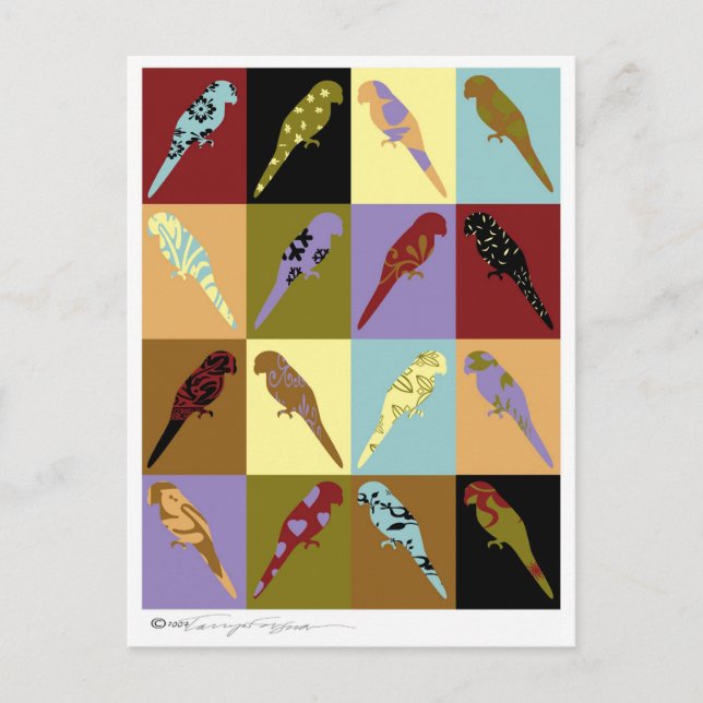 Carte Postale Art : perroquet Cadeaux de conception de surface (Devant)