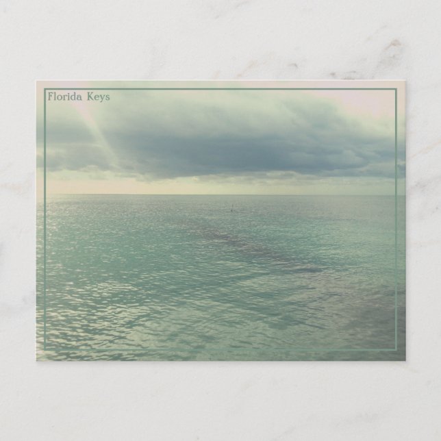 Carte Postale Art photo vintage d'océan sarcelle modifiable (Devant)