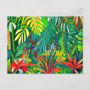 Carte Postale Art plante tropical